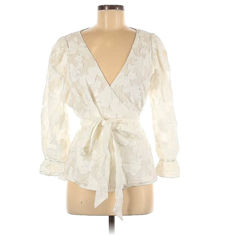 Tanya Taylor Size 10 Long Sleeve Blouse